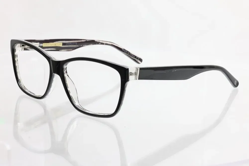 Christian Siriano Charlotte BLKPT 56-14-140mm Eyeglass FRAMES ONLY - GOOD - READ